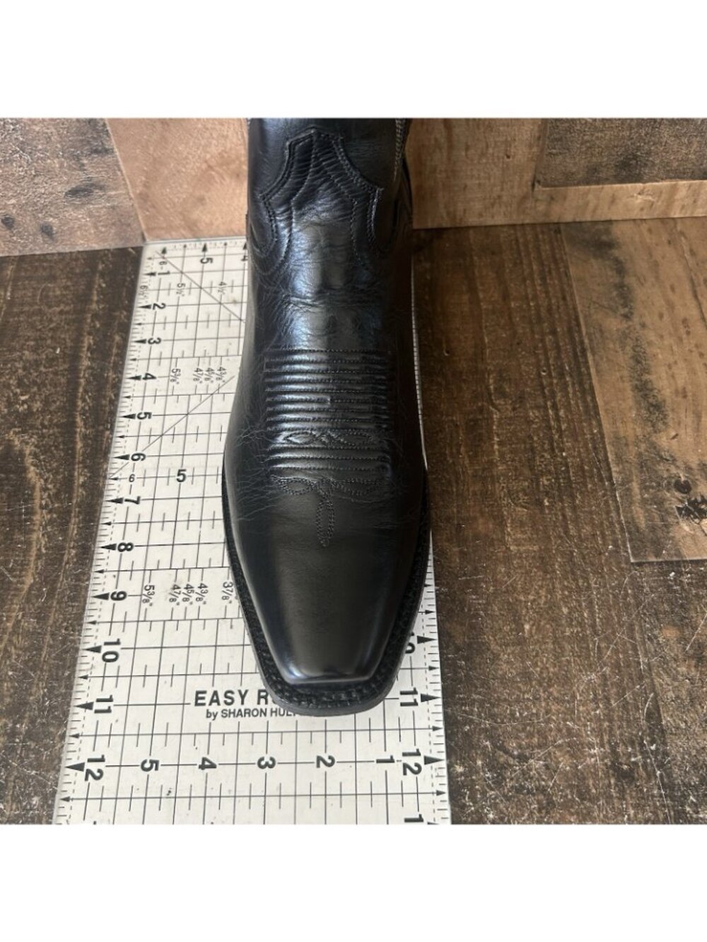 El Dorado Handmade Square Toe Black Western Cowboy Boots Mens 9 D - Picture 7 of 12